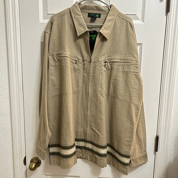 Eastern Mountain Sports Tan Zip Front Shacket Size Extra Large - Picture 1 of 7